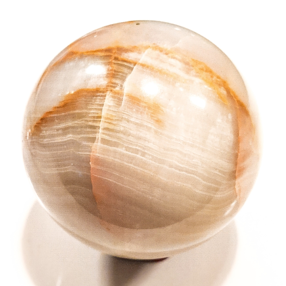 8cm Afghan Jade Crystal Sphere & Wooden Stand Weight: 534.1 g 75-80mm - Picture 3 of 10